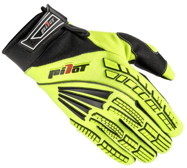 Dětské motokrosové rukavice Pilot vhodné také na čtyřkolku - BARVA: černo-modrá, VELIKOST: 6