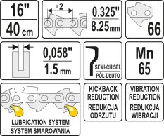 Řetěz pro motorovou pilu 16" 0,325"