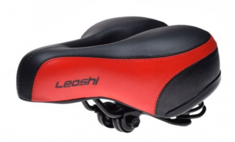 Cyklo sedlo Leoshi - sedačka na kolo - červeno/černá