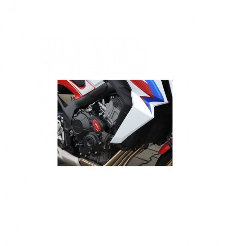 Padací slidery SL01 Honda CB 650F - Barva krytek: Červený eloxovaný hliník, Barva sliderů: Černý polyamid