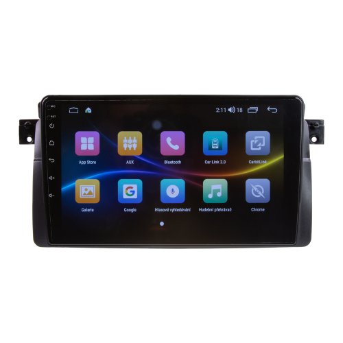 Autorádio pro BMW E46 M3 98-05 s 9" LCD, Android, WI-FI, GPS, CarPlay, 4G, Bluetooth, 2x USB