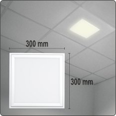 Stropní LED svítidlo do podhledu, 300x300x15mm, 18W, 80LED, 1150lm