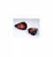 Padací slidery SL01 Yamaha FZS 600 Fazer - Barva krytek: Červený eloxovaný hliník, Barva sliderů: Černý polyamid