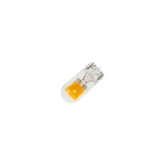 COB LED T10 oranžová, 12V, celosklo