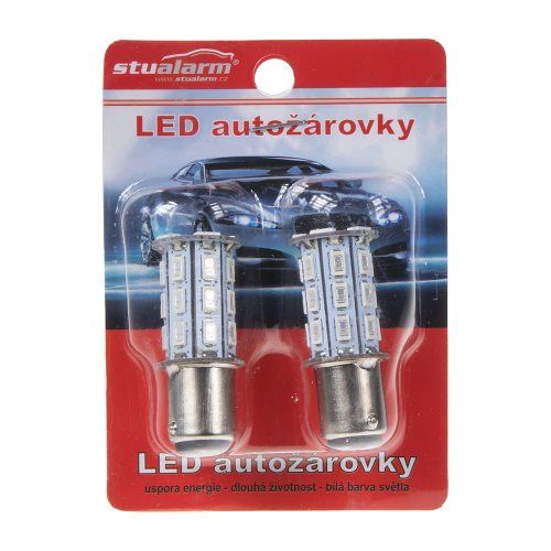 LED BAY15d (dvouvlákno) oranžová, 12V, 27LED/3SMD