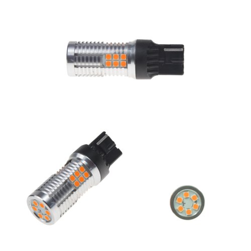 LED T20 (7440) oranžová, 12-24V, 30LED/3030SMD