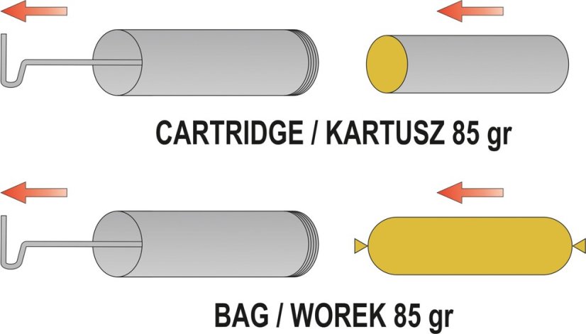 Maznice páková 120 cm3 na kartuše