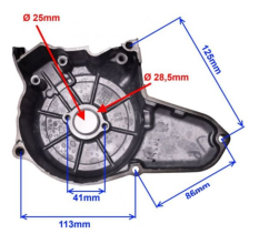 Levý kryt motoru 154FMI - kryt magneta dobíjení pitbike (Leramotors Shark 125)