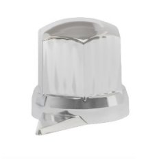 Krytky šroubů kol F-33mm vysoké, chrom, se šipkou dole, 1ks