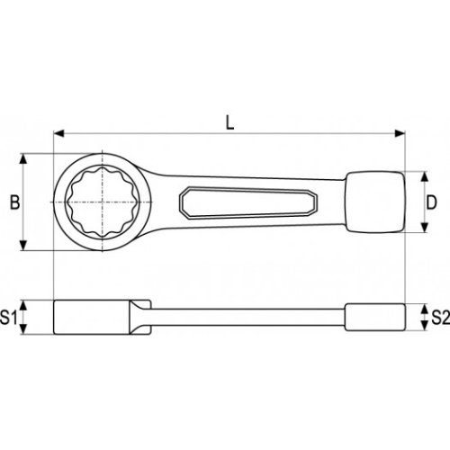 Klíč maticový očkový rázový 41 mm