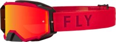 MX Zrcadlové motokrosové brýle FLY RACING ZONE PRO Červené - Oranžové sklo