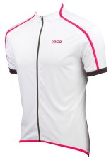 Eigo Klasické pánské krátký rukáv cyklistický dres White / Red