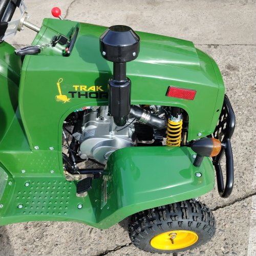 Dětský zahradní traktor s vozíkem - Zelený/žlutý - 110cc