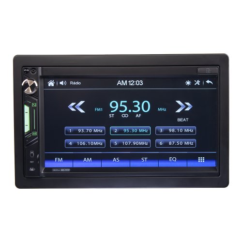 2DIN autorádio s 6,9" LCD, CarPlay, Android Auto, Bluetooth, USB, microSD, multicolor