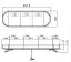 x LED rampa 921mm, modrá, 12-24V, homologace ECE R65