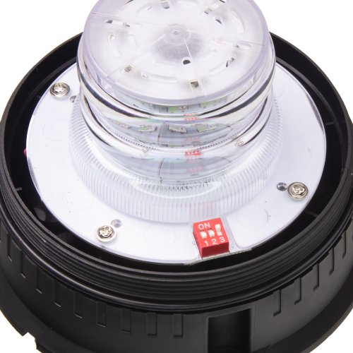 LED maják, 12-24V, modro-červený, magnet, ECE R65