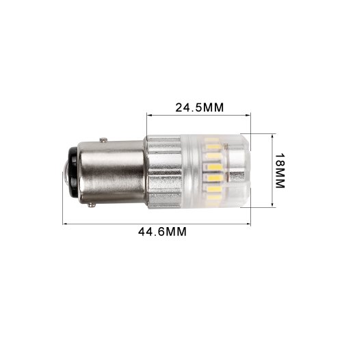 LED BAY15D bílá, dvouvlákno, 12V, 23LED SMD