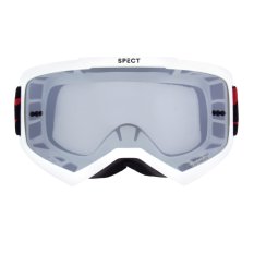 Motokrosové brýle RedBull Spect Evan, bílé, plexi kouřové/stříbrné