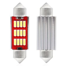2x Dioda LED 12/24V, 12xSMD 4014 Festoon, C5W C10W C3W (SUFIT) 39mm, CANBUS, bílá, 01290_c