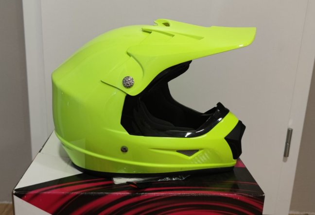 GSB XP-7 KIDS MX OFF ROAD dětská přilba FLUO ŽLUTÁ LESK 49-50cm velikost S