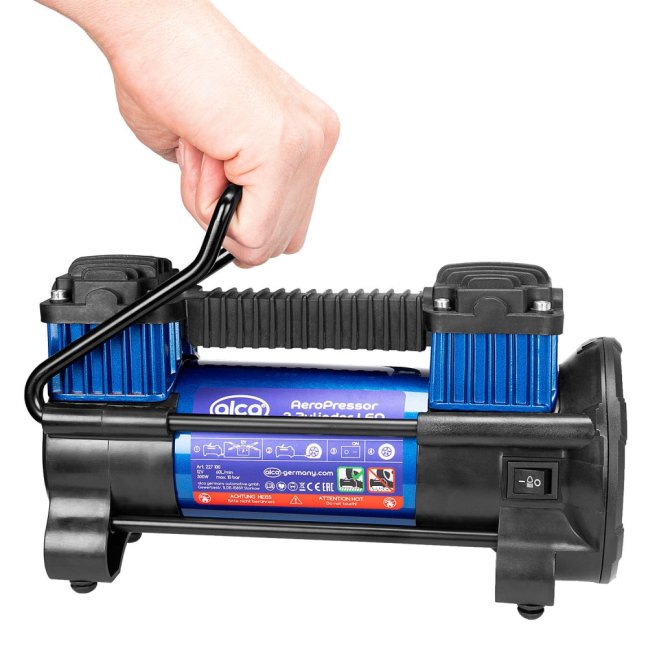 Kompresor Alca 12V 10 Bar dvouválcový AeroPressor s LED osvětlením, 227100a
