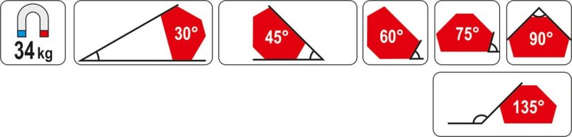Úhelník magnetický ke svařování 34 kg