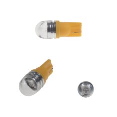 LED T10 oranžová, 12V, 1LED/3SMD s čočkou