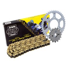 Triple S Chain and Sprocket Kit for Aprilia 1000 RSV Mille and Tuono '98-'05 models (17 Tooth Front - 42 Tooth Rear - 525-108 Chain)