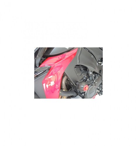 Padací protektory PHV Suzuki GSX-S 950 / 1000 / KATANA - Barva krytek: Červený eloxovaný hliník, Typ protektoru: PHV1K-půlkulatý černý protektor