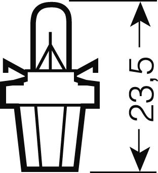 OSRAM 12V B8,5d 2W standard (10ks)