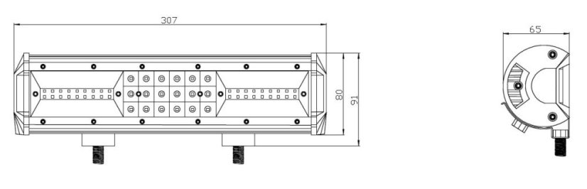 LED rampa, 54x3W, 307mm, ECE R10