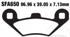 Přední a zadní brzdové destičky EBC SFA650 pro Peugeot Metropolis 400 2013-2016