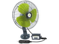 Ventilátor 12V/21W kovový, pr.20cm na přísavku, 86339