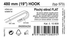 Stěrač FLAT BULK (HOOK) 19"/480mm