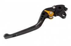 BikeTek Nastavitelný CNC Clutch Lever Long - Black / Gold Adjuster - # C77