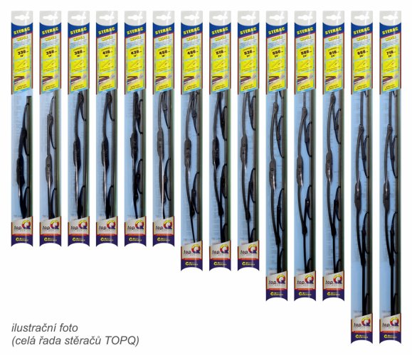 Stěrač kovový TOPQ  410 mm GRAFIT