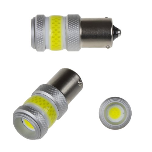 LED BAU15s bílá, COB 360⁰, 9-60V, 12W