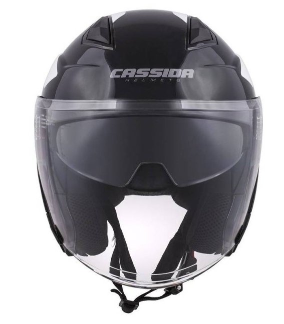 OTEVŘENÁ PŘILBA JET TECH CORSO, CASSIDA (ČERNÁ/BÍLÁ)