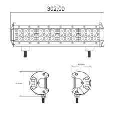 LED světlo, 36x3W, 302mm, ECE R10