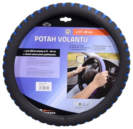 Potah volantu SOFT modrý