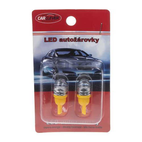 LED T10 oranžová, 12V, 1LED/3SMD s čočkou