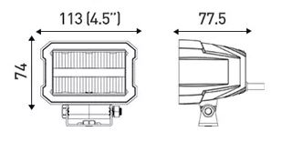 LED světlo obdélníkové s pozičním/oranž. světlem, 6x5W, ECE R10, R149