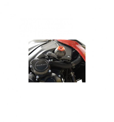 Padací protektory PHV Suzuki GSX-S 1000 / GT, GSX-S 950 - Barva krytek: Červený eloxovaný hliník, Typ protektoru: PHV1K-půlkulatý černý protektor