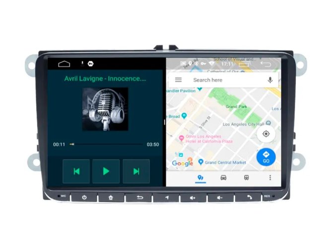 Autorádio pro VW, Škoda s 9" LCD, OS Android, WI-FI, GPS, CarPlay, Bluetooth, 2x USB, 4G