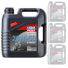 Liqui Moly Oil 4 Stroke - Fully Synth - Hd Street - 20W-50 4L 3817 (Box Qty 4)