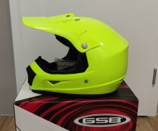 GSB XP-7 KIDS MX OFF ROAD dětská přilba FLUO ŽLUTÁ LESK 49-50cm velikost S