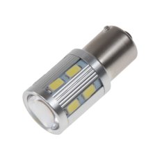 LED BAU15s bílá, 12-24V, 12SMD + 3W LED