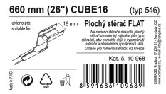 Stěrač FLAT BULK (CUBE16) 26"/660mm