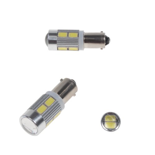 LED BA9s bílá, 12-24V, 10LED/5730SMD