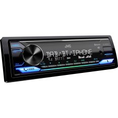 JVC DAB+ / FM autorádio bez mechaniky/Bluetooth/USB/AUX/odním.panel/multicolor